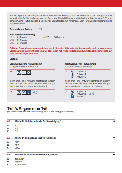 TRP Prüfungsheft